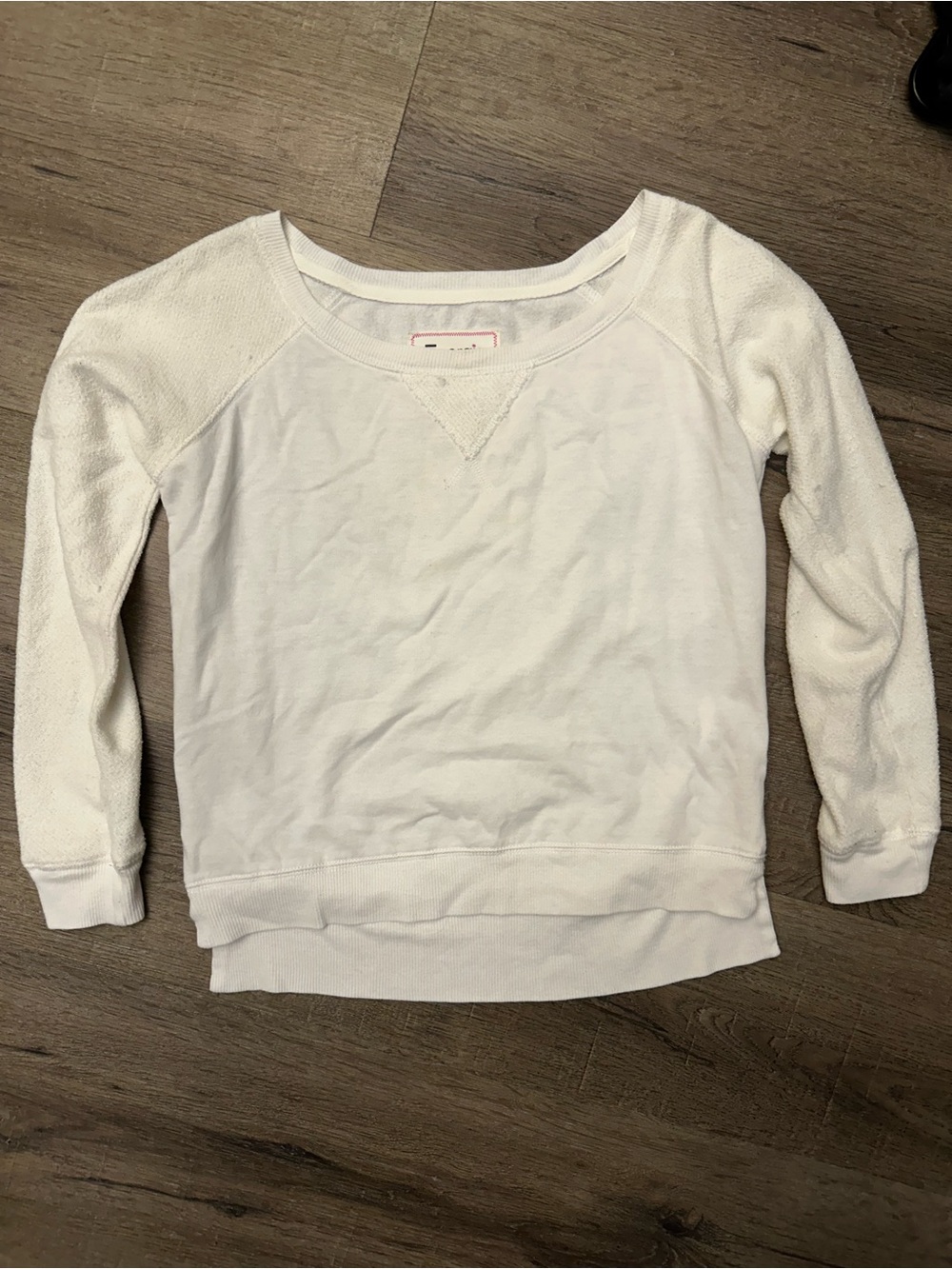 Energie White Scoop Neck Pullover Sweater
